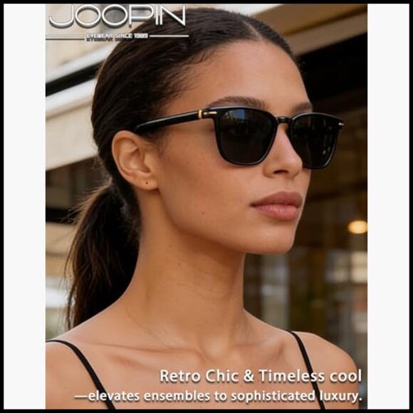 Acetate Square Sunglasses Polarized UV Protection Retro Shades main image 5